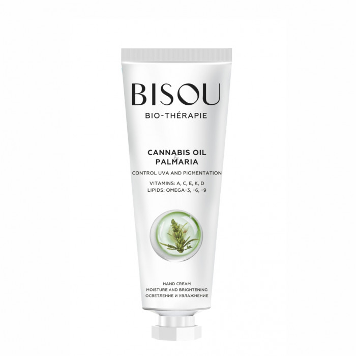 Bisou Крем для рук освещение и увлажнение конопляное масло-палмария