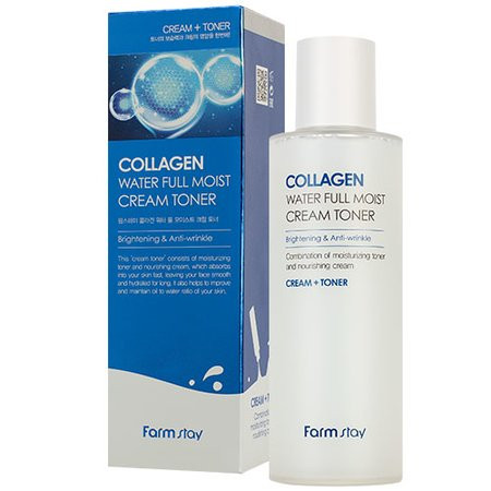 FarmStay Collagen Water Full Moist Cream Toner / Увлажняющий крем-тонер с коллагеном