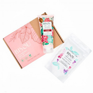 Bisou True Natural Body Set / Скраб для тела сокотерапия и крем для тела питание и тонус для упругости кожи
